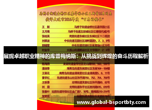 展现卓越职业精神的库普梅纳斯：从挑战到辉煌的奋斗历程解析